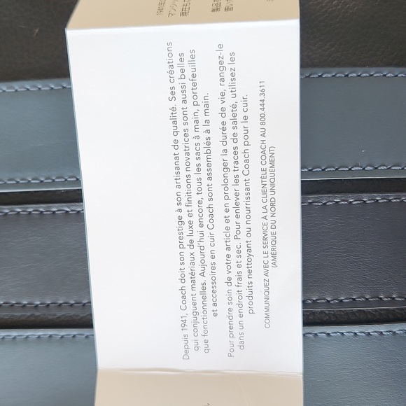 Coach Houston Navy Black Sling Backpack Leather Unisex Varsity Stripe Unisex NWT - Picture 10 of 17